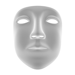 Mask on white background. 3D Illustration.