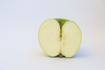 split apple  isolated on white background