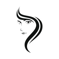 vector logo woman face, salon and spa logo templates
