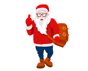 Modern Santa Claus vector illustration