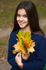 Portrait of a beautiful young little girl