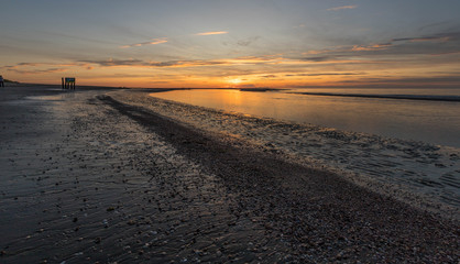 Sonnenuntergang am Strand von Renesse