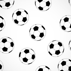 Seamless football pattern, soccer texture, background football ball, vector wallpaper