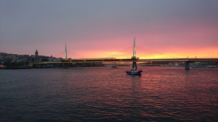 Fototapeta premium sunset in harbour