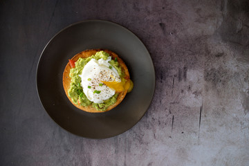 Bagel with Avocado and Poached Egg