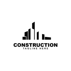construction building icon logo design template