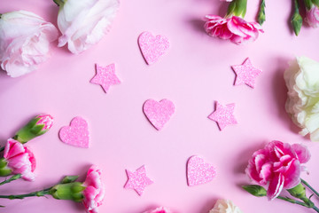 Clove and eustoma flowers.