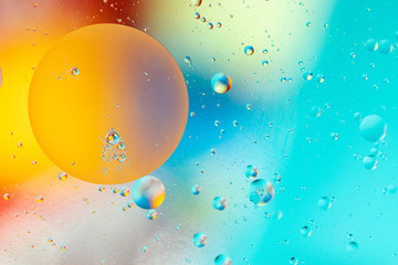 Abstract macro oxygen molecules. Micro space background. Concept: cosmic pattern.