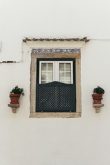 Closed Window with Shutters.