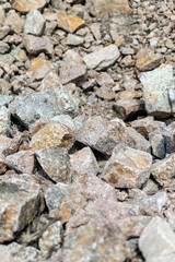 Stone rock texture background. Stone on the mountain nature background. Quarry.