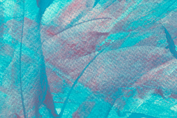 Turquoise and light blue brush strokes on a pale pink background. Multicolor smears, creative color mix.
