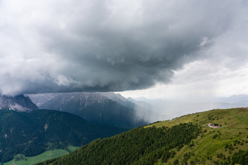 Obraz na płótnie Canvas rain clouds over Alps, storms