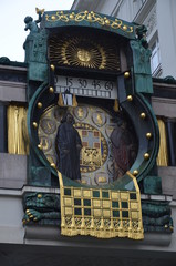 Old clock in Vienna, Austria