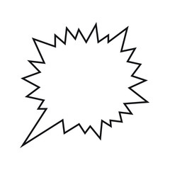  Zig Zag Bubble line icon vector