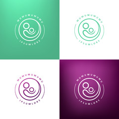 Childcare logo design. Vector image.	