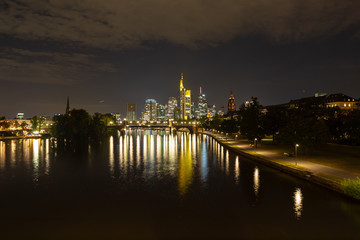 Fototapeta premium Frankfurt am Main photos taken at night. Germany