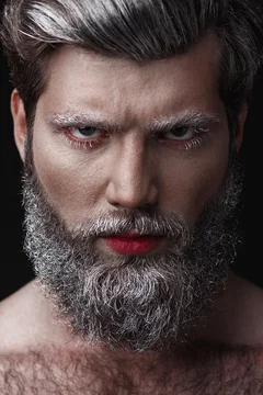 Glamour man with red lips and tongue Stock Photo | Adobe Stock Glamour man with red lips and tongue Stock Photo | Adobe Stock