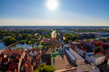 view on lubeck old town