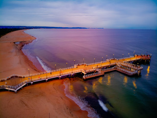 gdansk pier at evening 