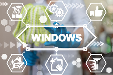 Windows Cleaning Service. Washing Window Company.