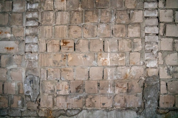 Falche Wand Hintergrund, Textur, Oberfläche, Betonmauer, Backsteine, Ziegel