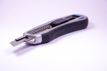 closeup or macro  high key photo or photography from a cutting knife with bokeh effect.