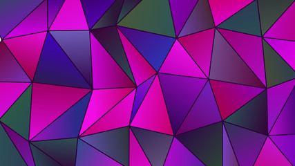 Fototapeta premium Geometric Magenta and Cyan Low Poly Backdrop