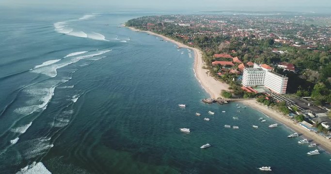 Aerial view of beach during sunny day