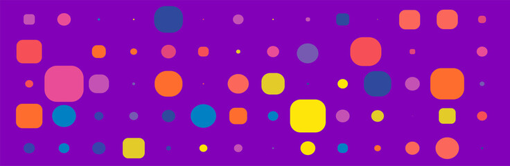 Purple Simple BG with Colorful Square Elements