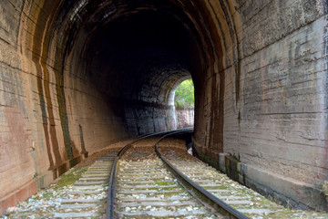 The old tunnel of the railway at the Teatinos paramo  in the highlands of the Andean mountains of central Colombia.