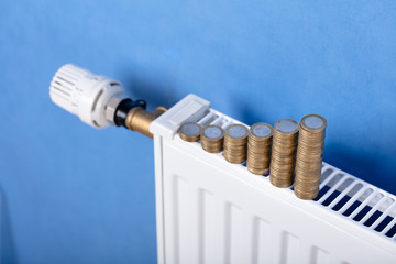 Coins Kept In A Row On Radiator
