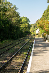 Fototapeta na wymiar Old steam train railway station