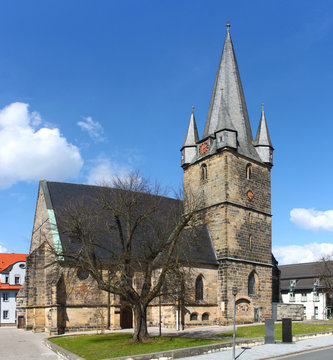 Gothic city church in Lichtenfels, Germany