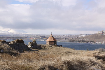 Armenia. Sevanavank (Sevan Monastery), a monastic complex located on a island of Lake Sevan in the Gegharkunik Province