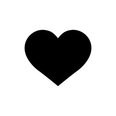 Black heart shape on isolated background.Like icon. Social media icon wirh heart. vector illustration