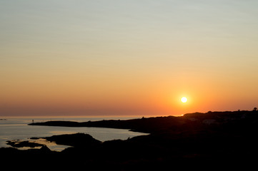 Sunset by the ocean in Norway