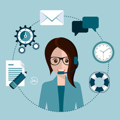 Business customer care service concept flat icons set of contact us support help desk phone call and website click for info graphics design web elements vector illustration