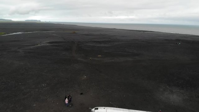 Drone video of a famous place crash site in southern Iceland.
