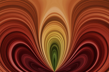 Abstract multicolored curved lines, lotus shape, fantasy background