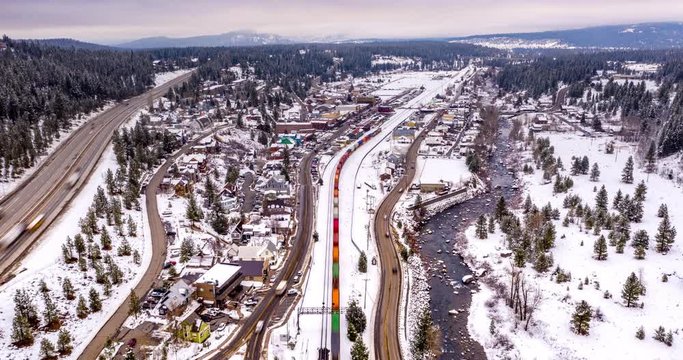 Hyperlapse of a freight train