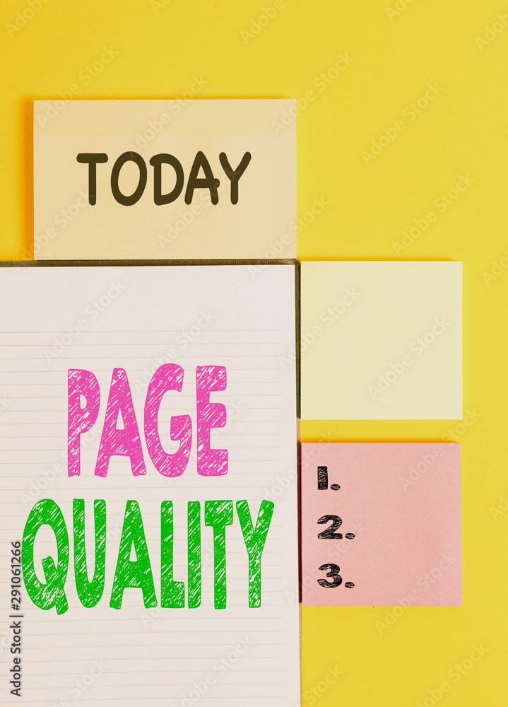 Poster word writing text page quality. business photo showcasing effectiveness of a website in terms of app
