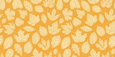 Leaf fall leaves seamless background. Autumn concept. Vector illustration
