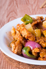 sweet and sour fried pork tenderloin