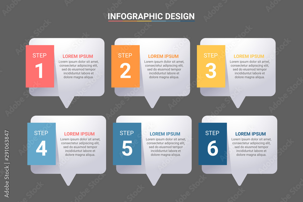 Aufkleber business data visualization.steps process chart. abstract elements of graph, diagram with steps, opt
