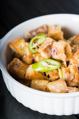 tofu sisig, a well known dish for vegetarians in the Philippines