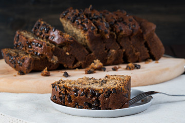 chocolate banana walnut moist cake
