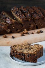 chocolate banana walnut moist cake