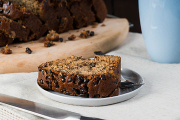 chocolate banana walnut moist cake