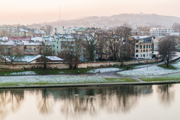 Fototapeta premium Vistula river in Krakow, Poland