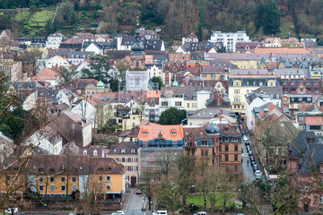 Fototapeta na wymiar Aerial view of Heidelberg, Germany
